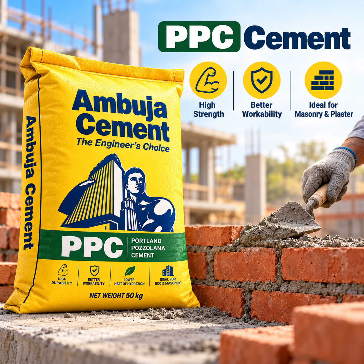 Ambuja Cement PPC 50 KG